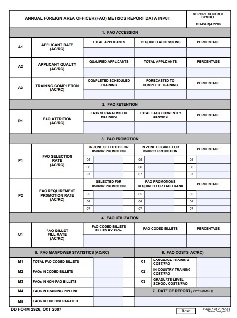 Download dd Form 2926