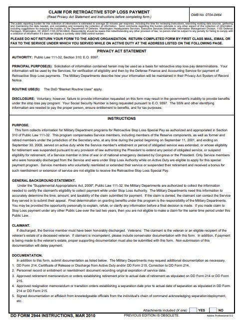 Download dd Form 2944