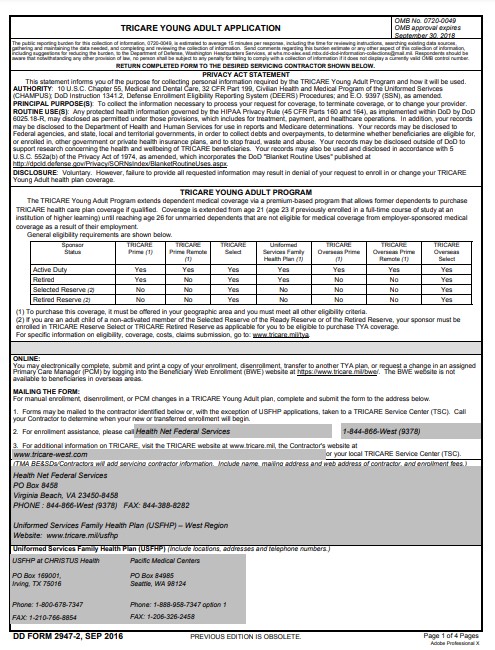 Download dd Form 2947-2