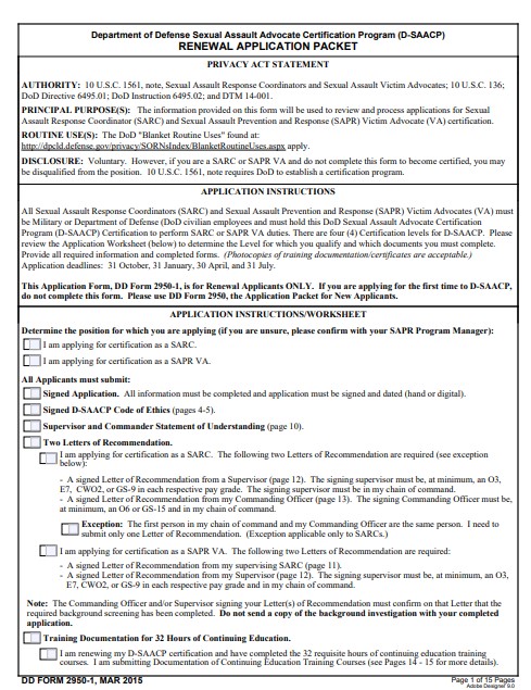 Download dd Form 2950-1