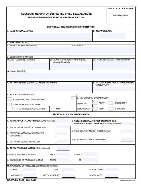 Download dd Form 2952