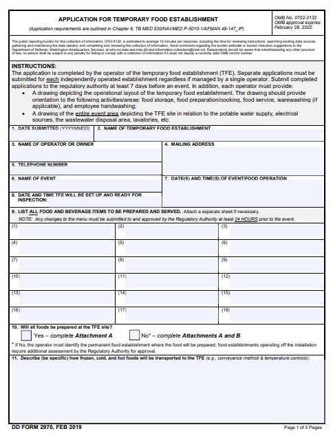 Download dd Form 2970