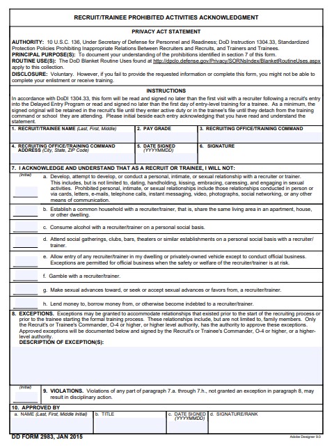 Download dd Form 2983