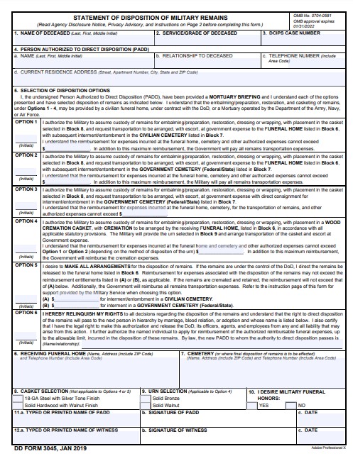 Download dd Form 3045