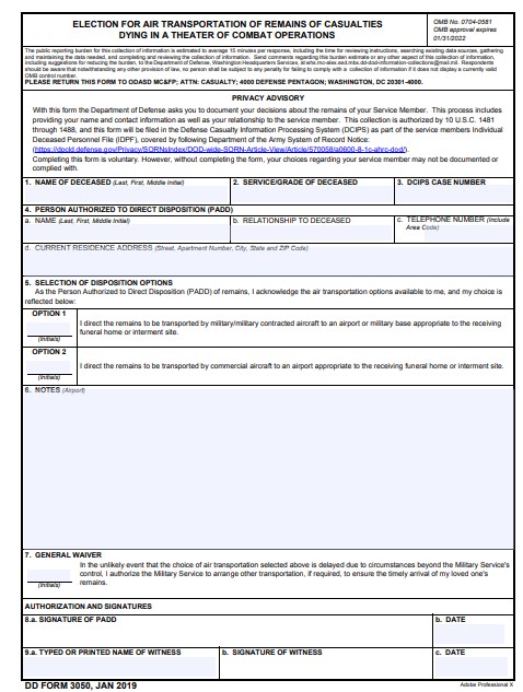 Download dd Form 3050