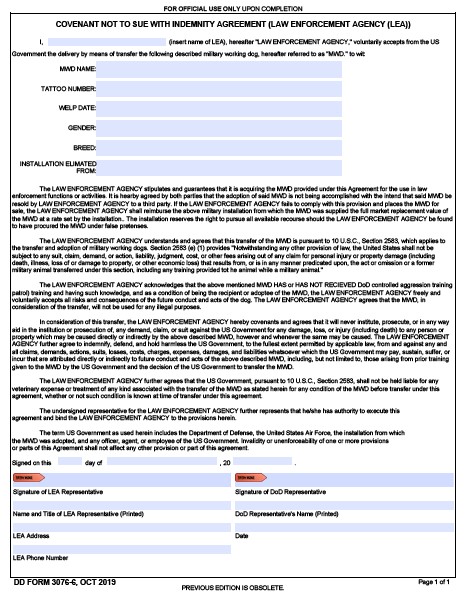 Download dd Form 3076-6