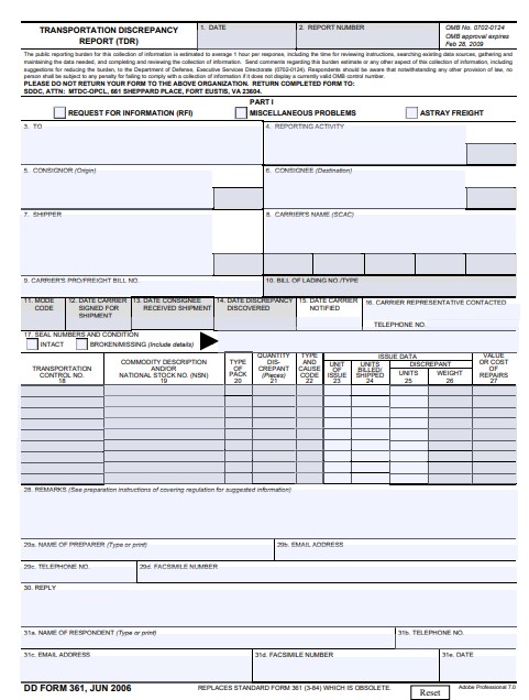 Download dd Form 361