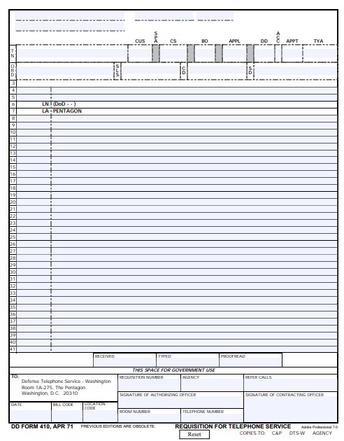 Download dd Form 410