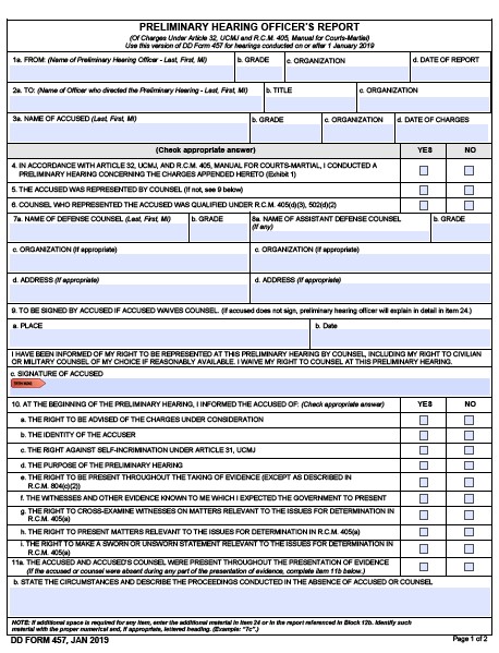 Download dd Form 457