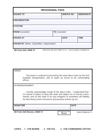 Download dd Form 460