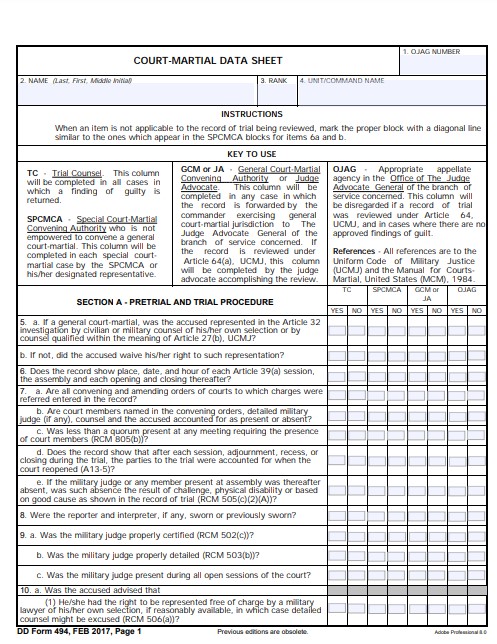 Download dd Form 494