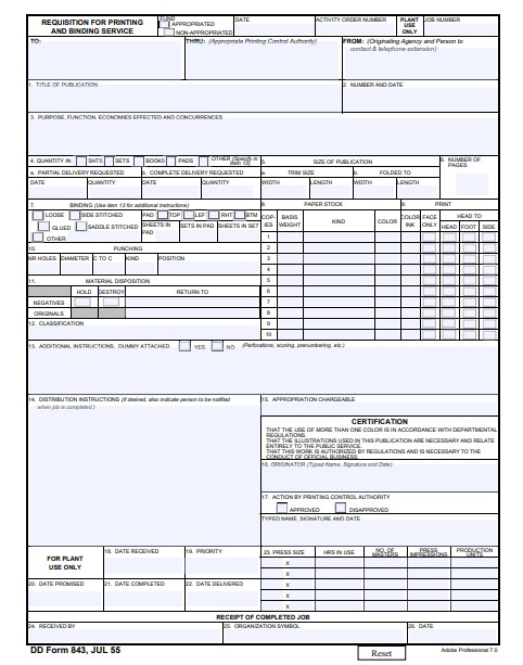 Download dd Form 843