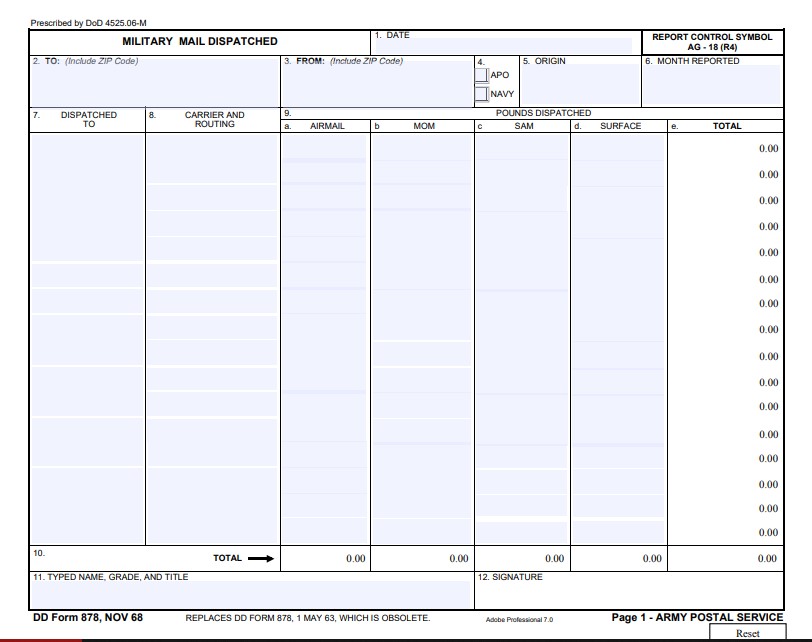 Download dd Form 878