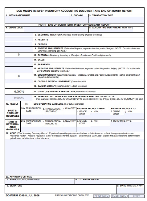 Download dd Form 1348-8