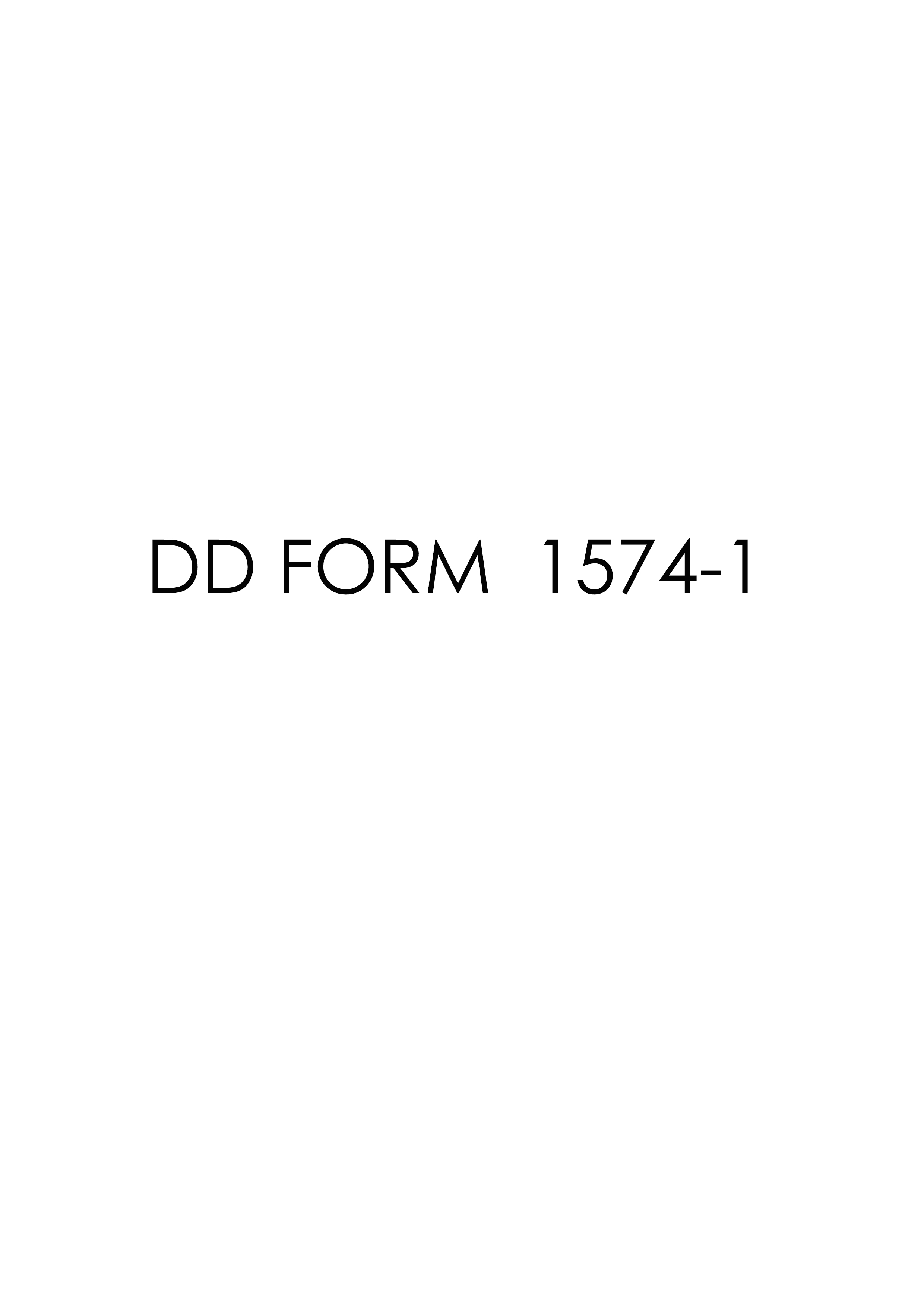 Download dd Form 1574-1