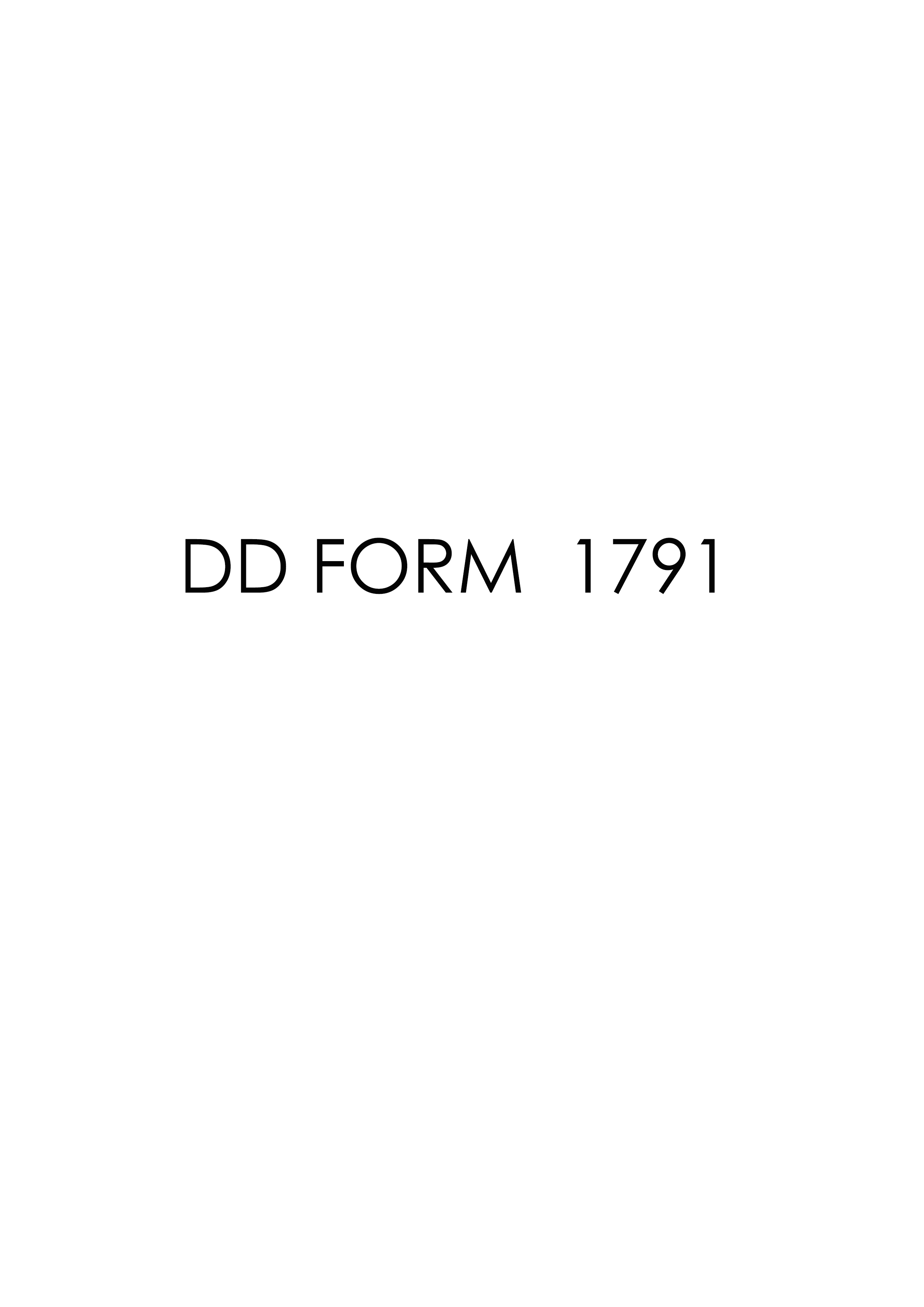 Download dd Form 1791