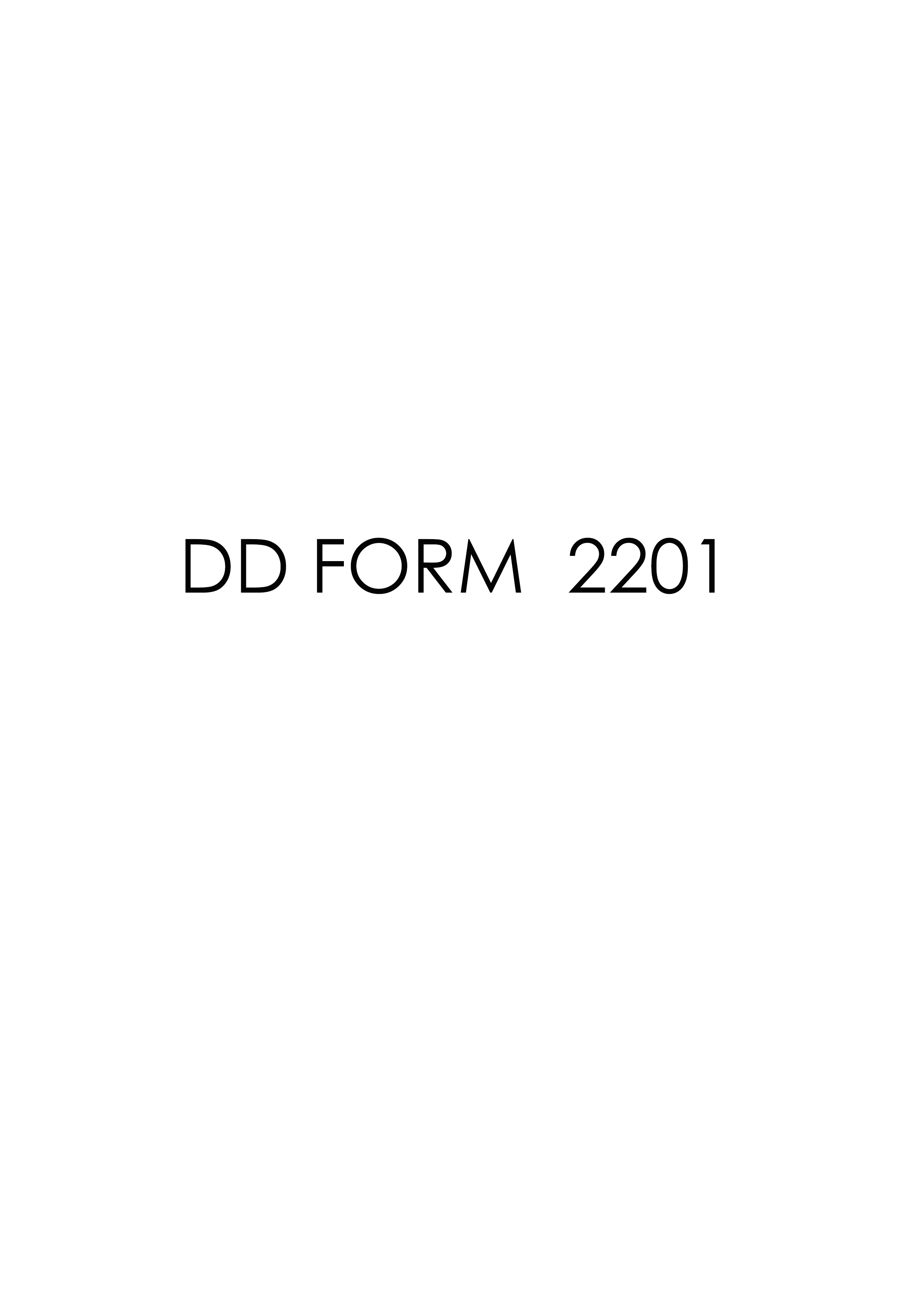 Download dd Form 2201