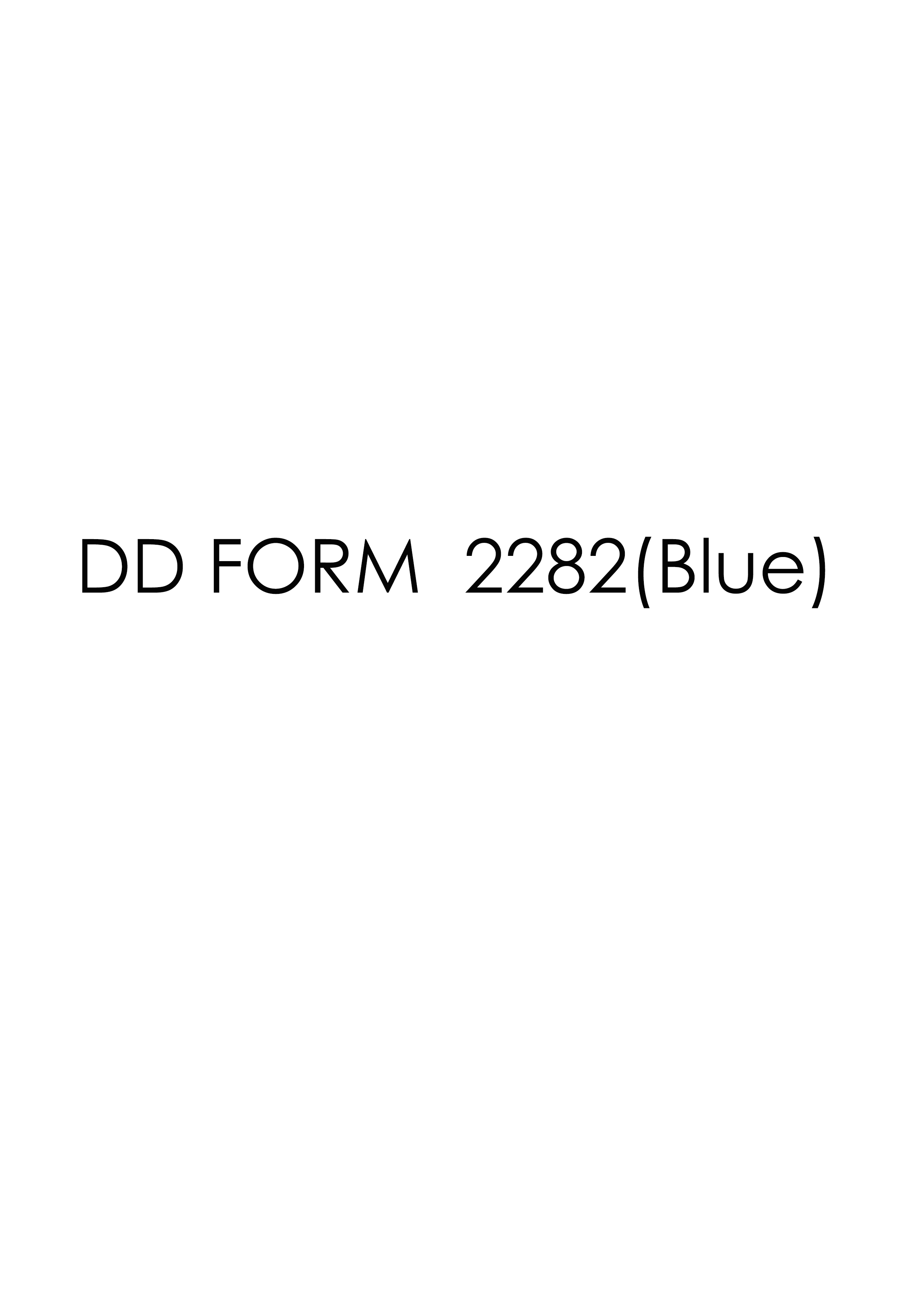 Download dd Form 2282(Blue)