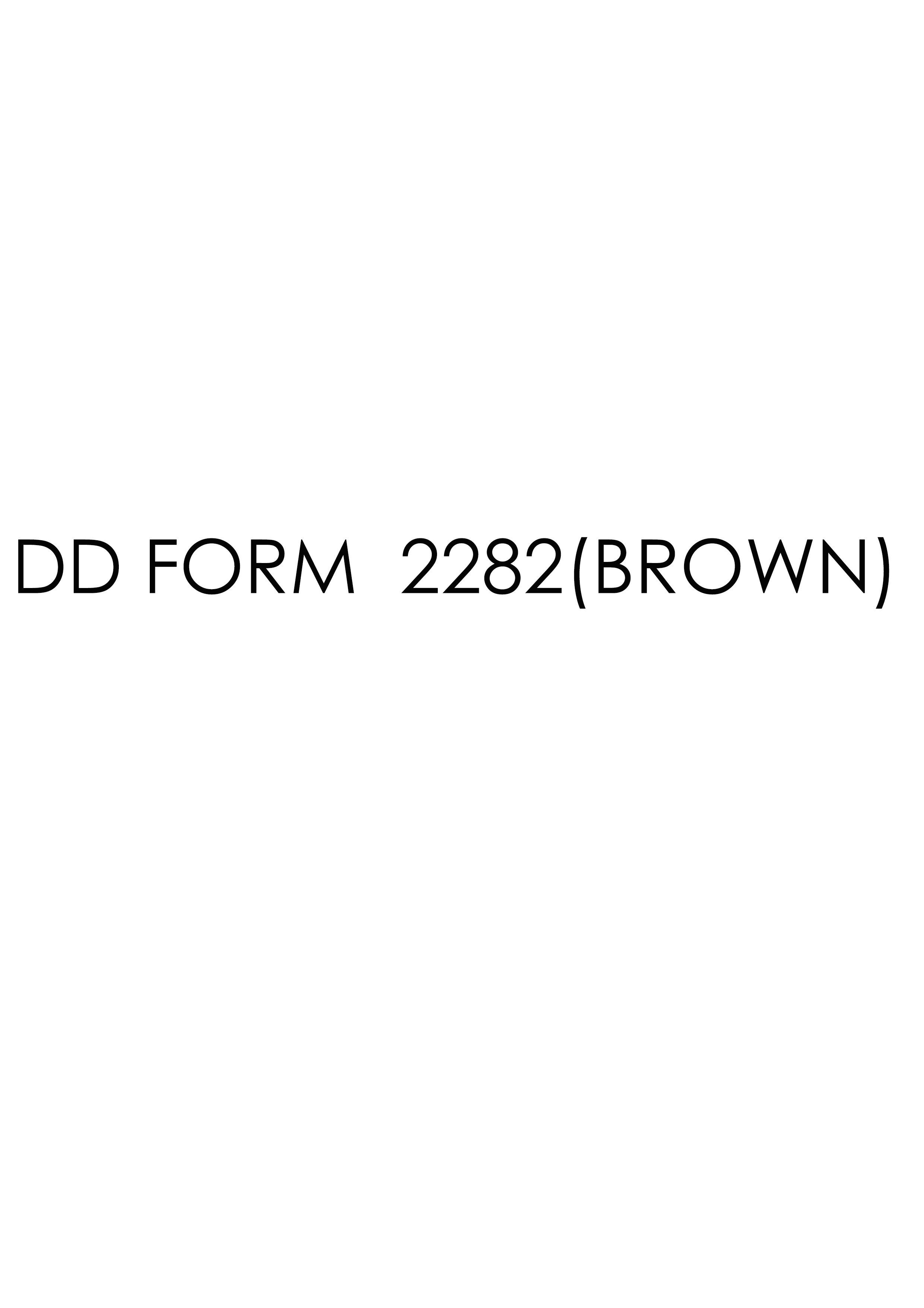 Download dd Form 2282(BROWN)