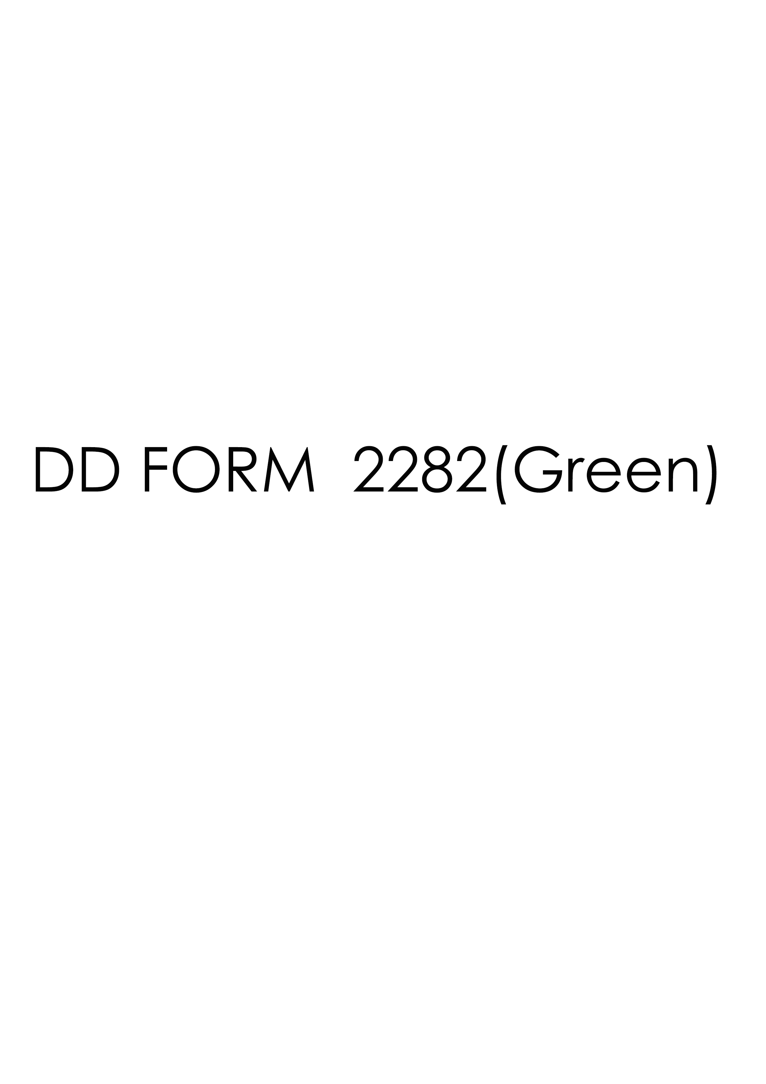 Download dd Form 2282(Green)