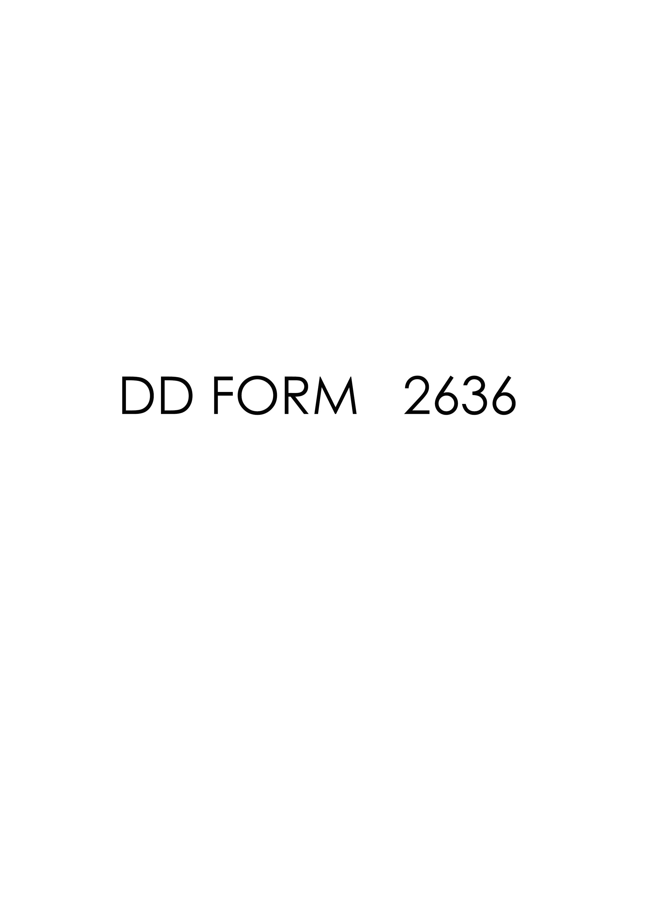 Download dd Form 2636