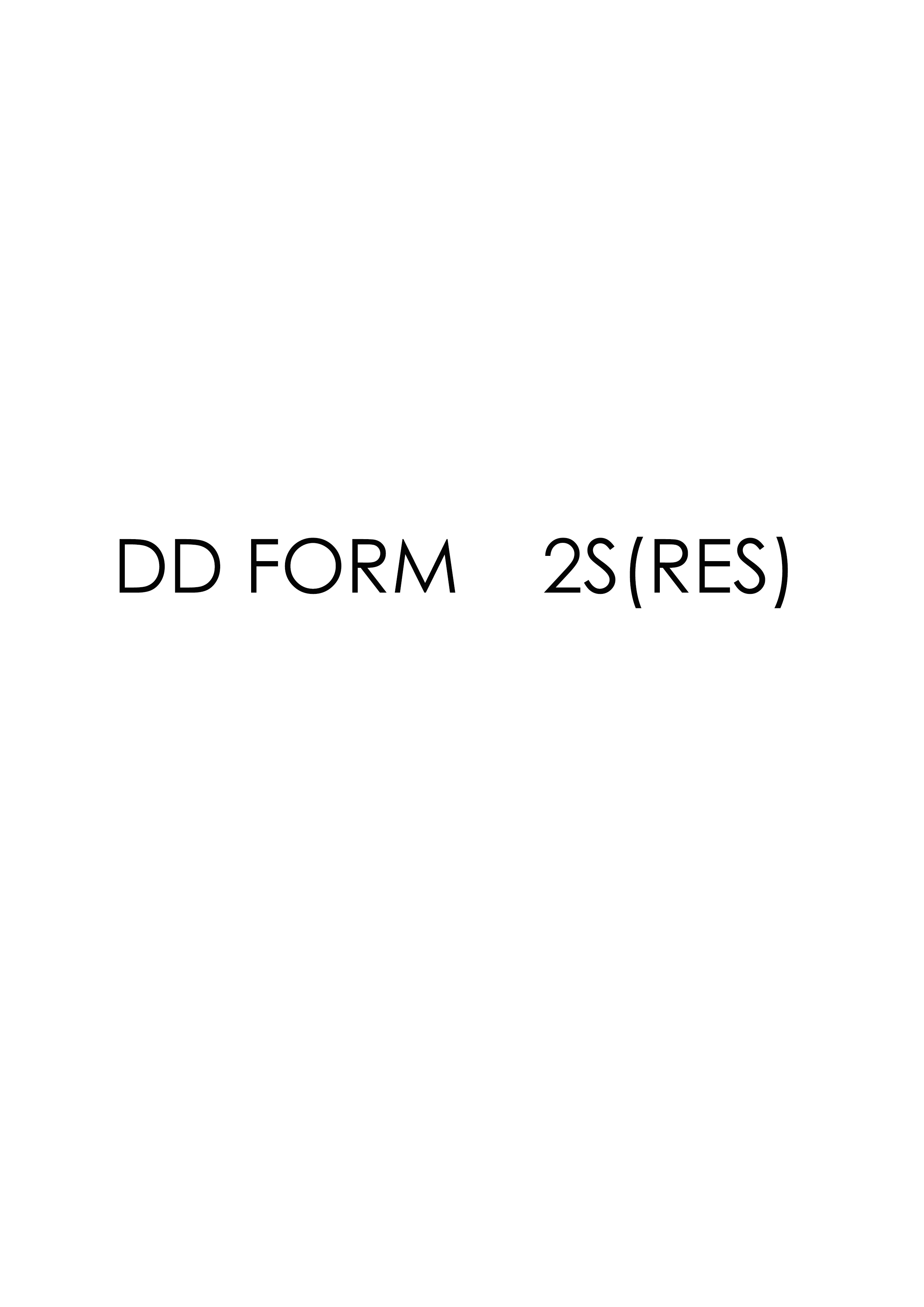 Download dd Form 2S(RES)