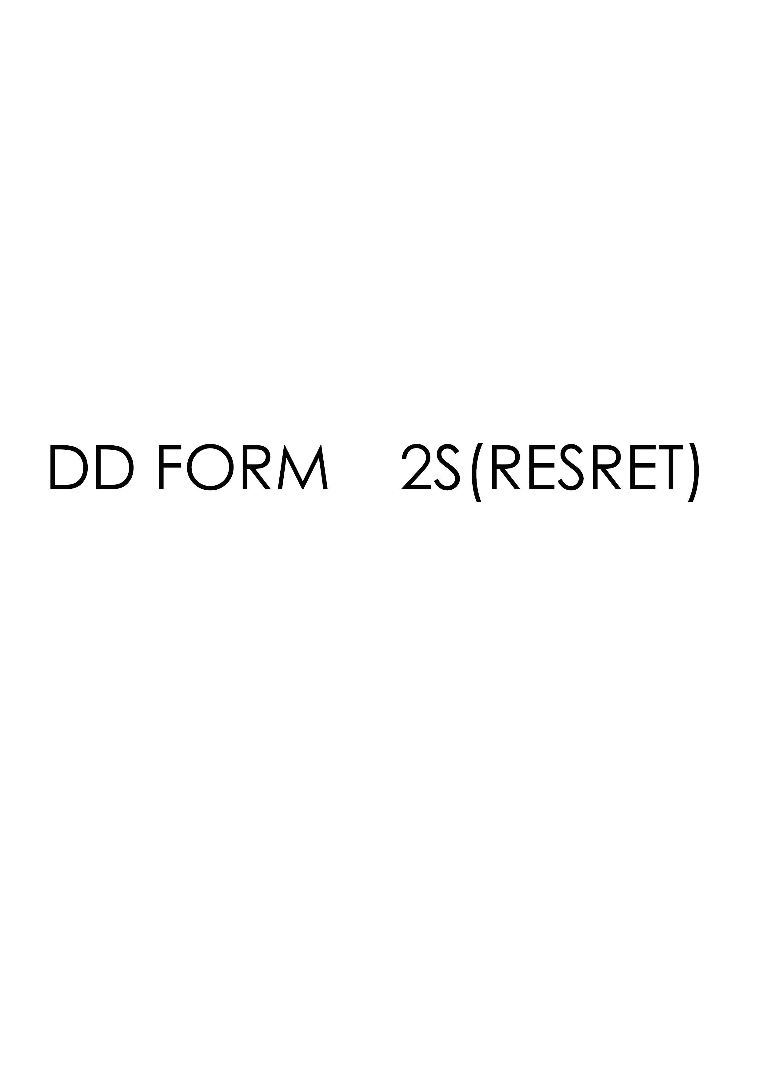 Download dd Form 2S(RESRET)