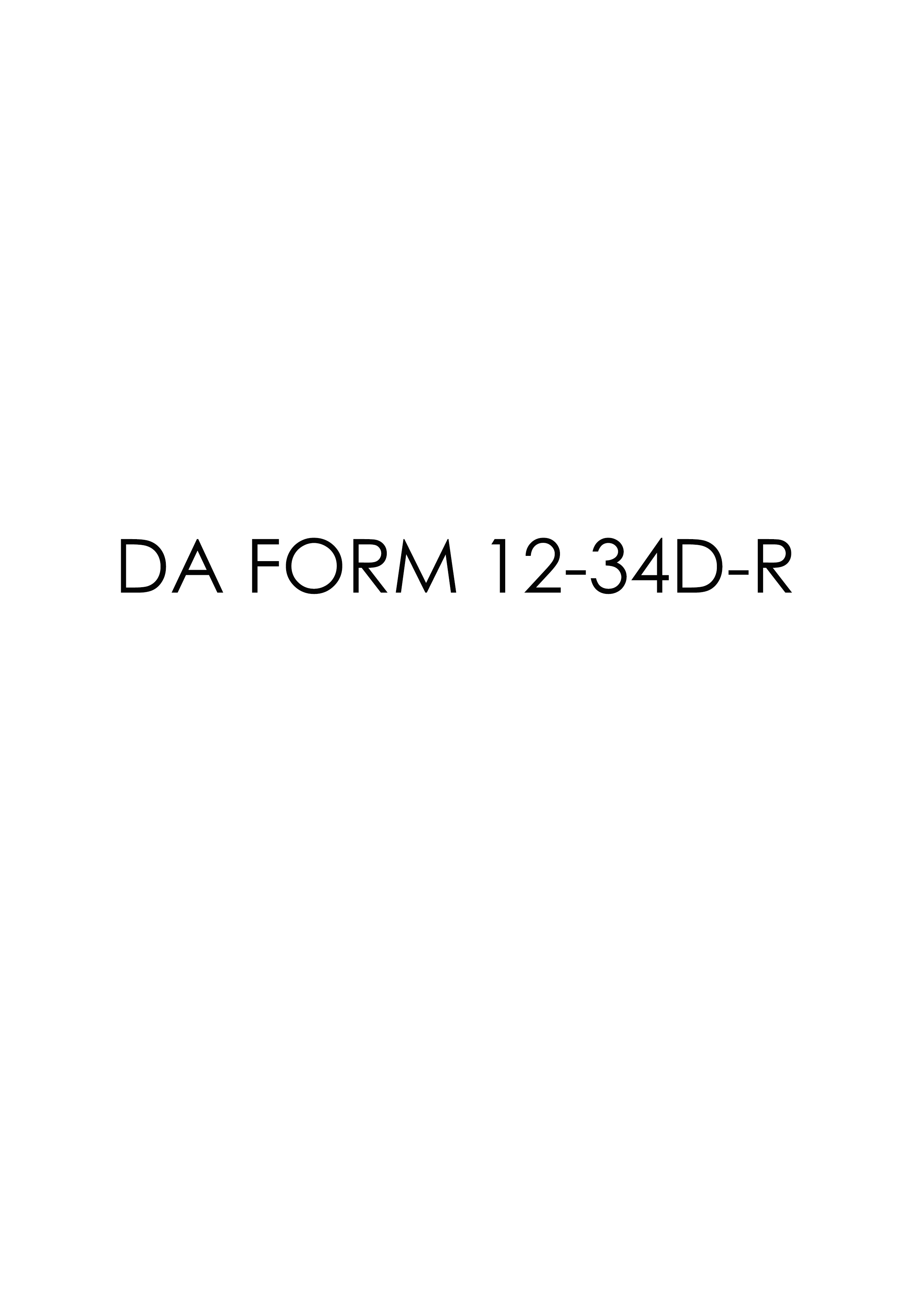 DA Form 12-34D-R form preview