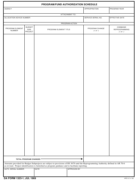 DA Form 1323-1 form preview