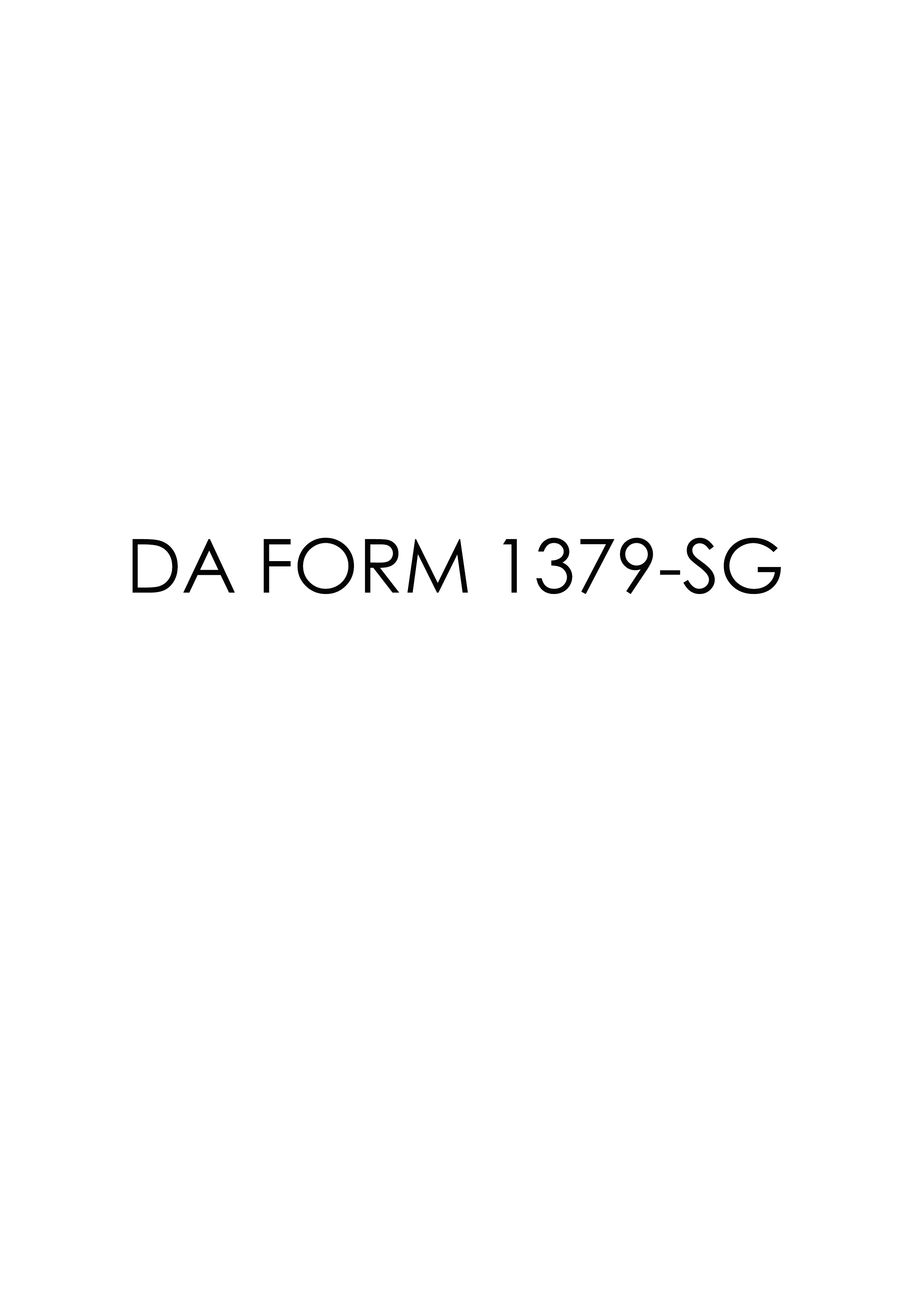 DA Form 1379-SG form preview