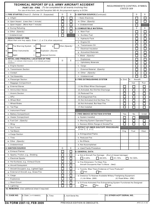 DA Form 2397-12 form preview