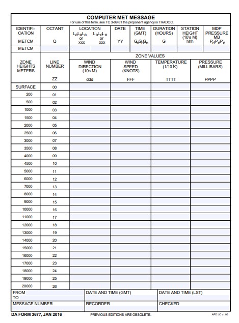 DA Form 3677 form preview