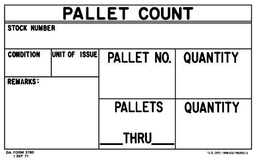 DA Form 3780 form preview