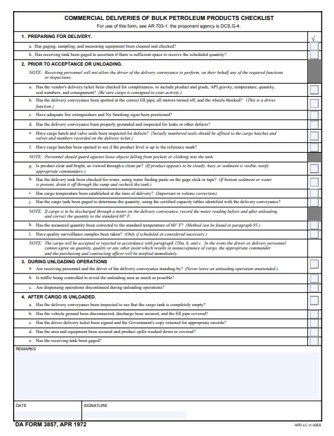 DA Form 3857 form preview