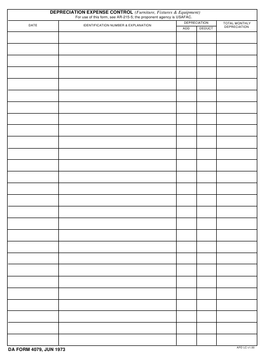DA Form 4079 form preview