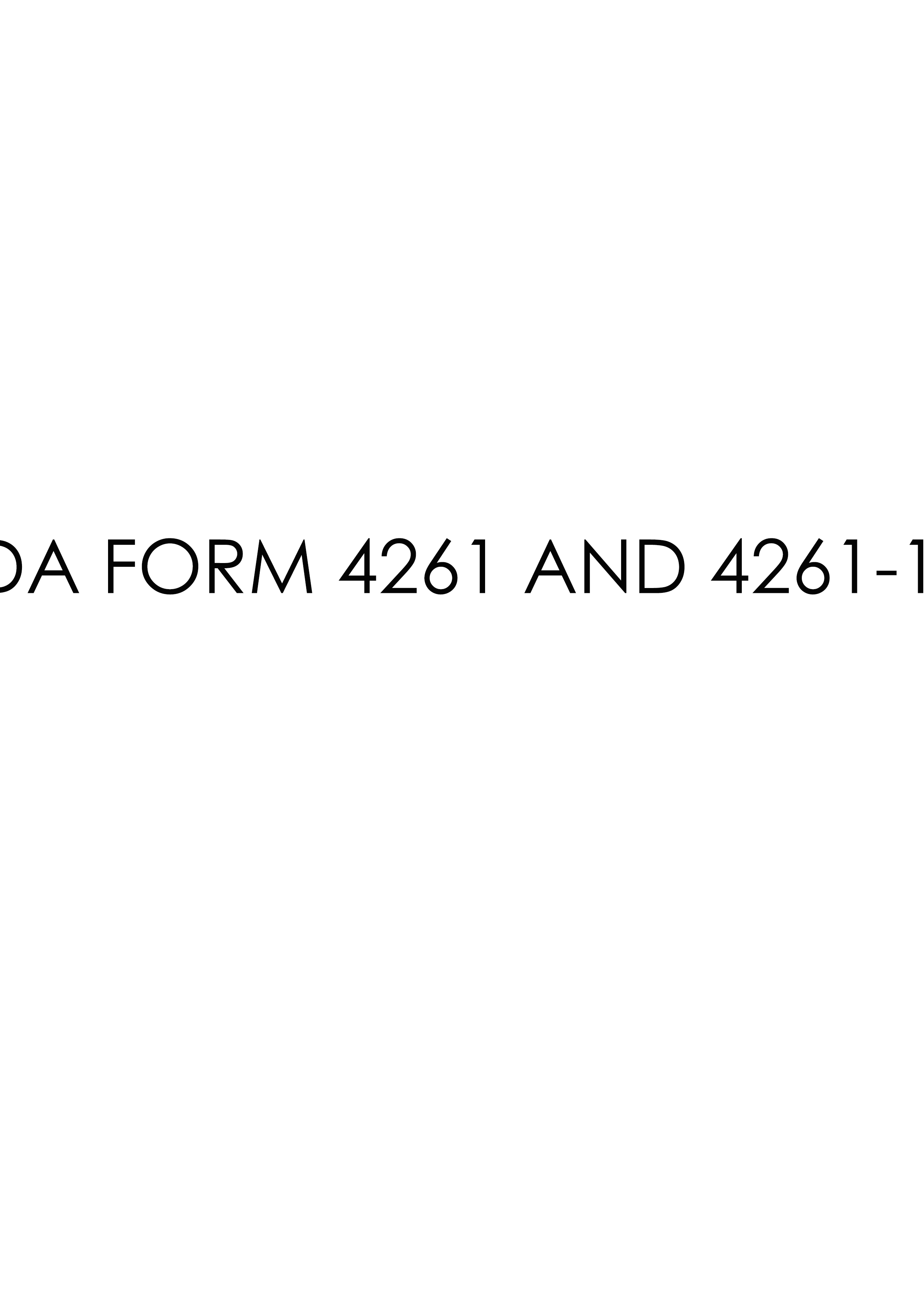 DA Form 4261-AND-4261-1 form preview