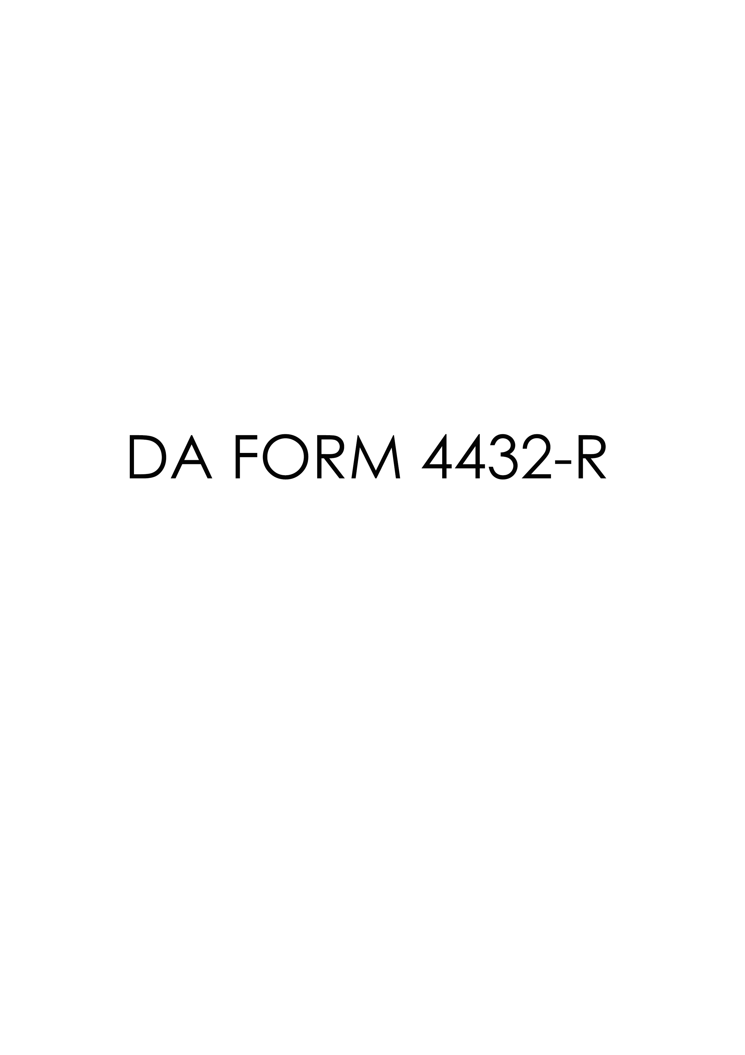 DA Form 4432-R form preview