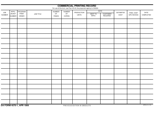 DA Form 4570-1 form preview