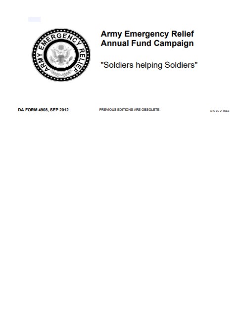 DA Form 4908 form preview