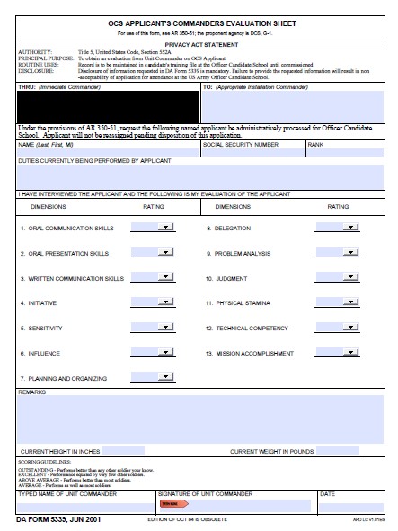 DA Form 5339 form preview