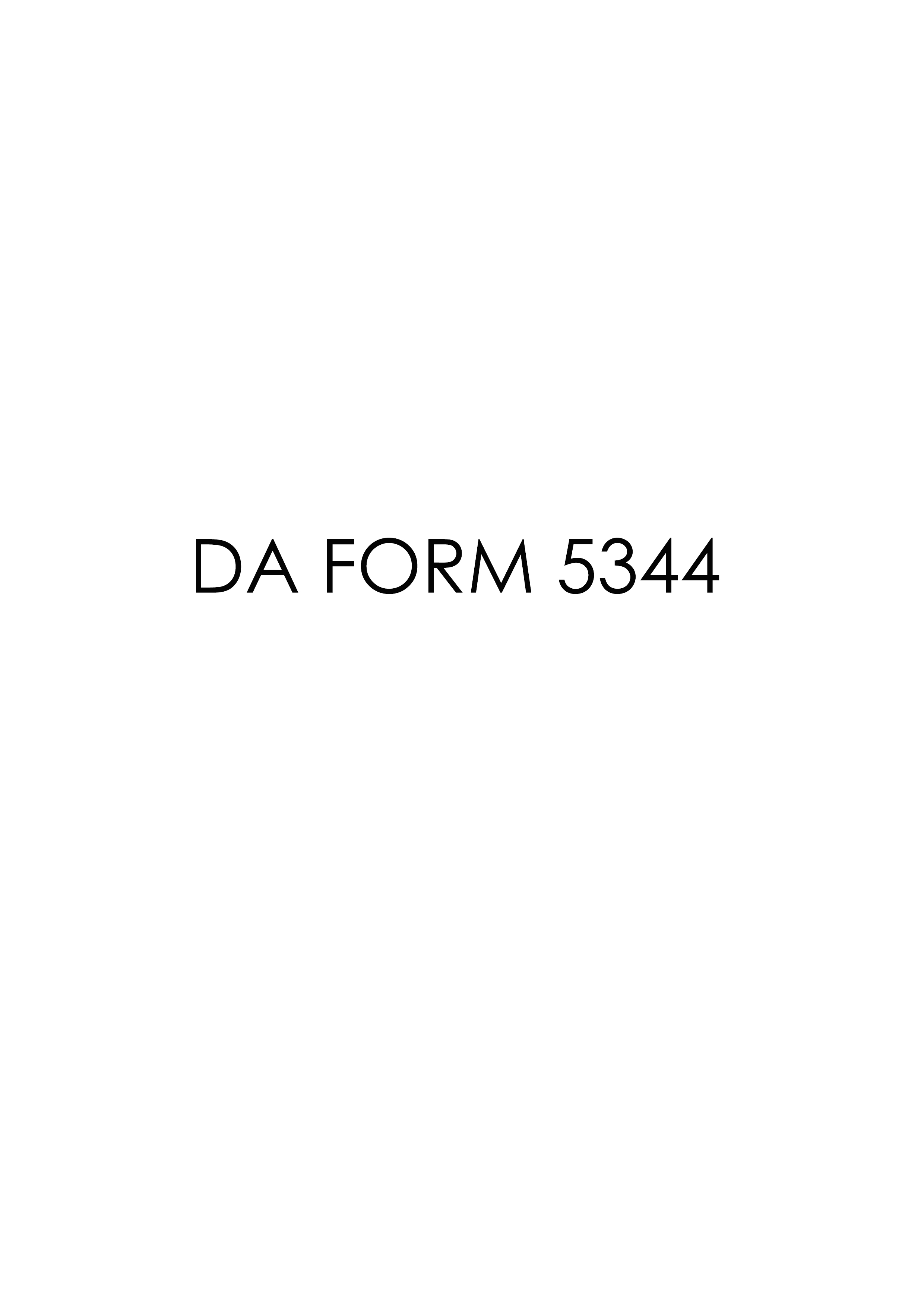 DA Form 5344 form preview