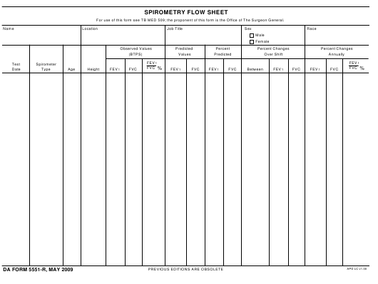 DA Form 5551-R form preview