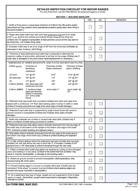 DA Form 5688 form preview