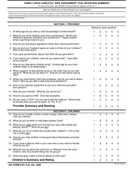 DA Form 5761-2-R form preview