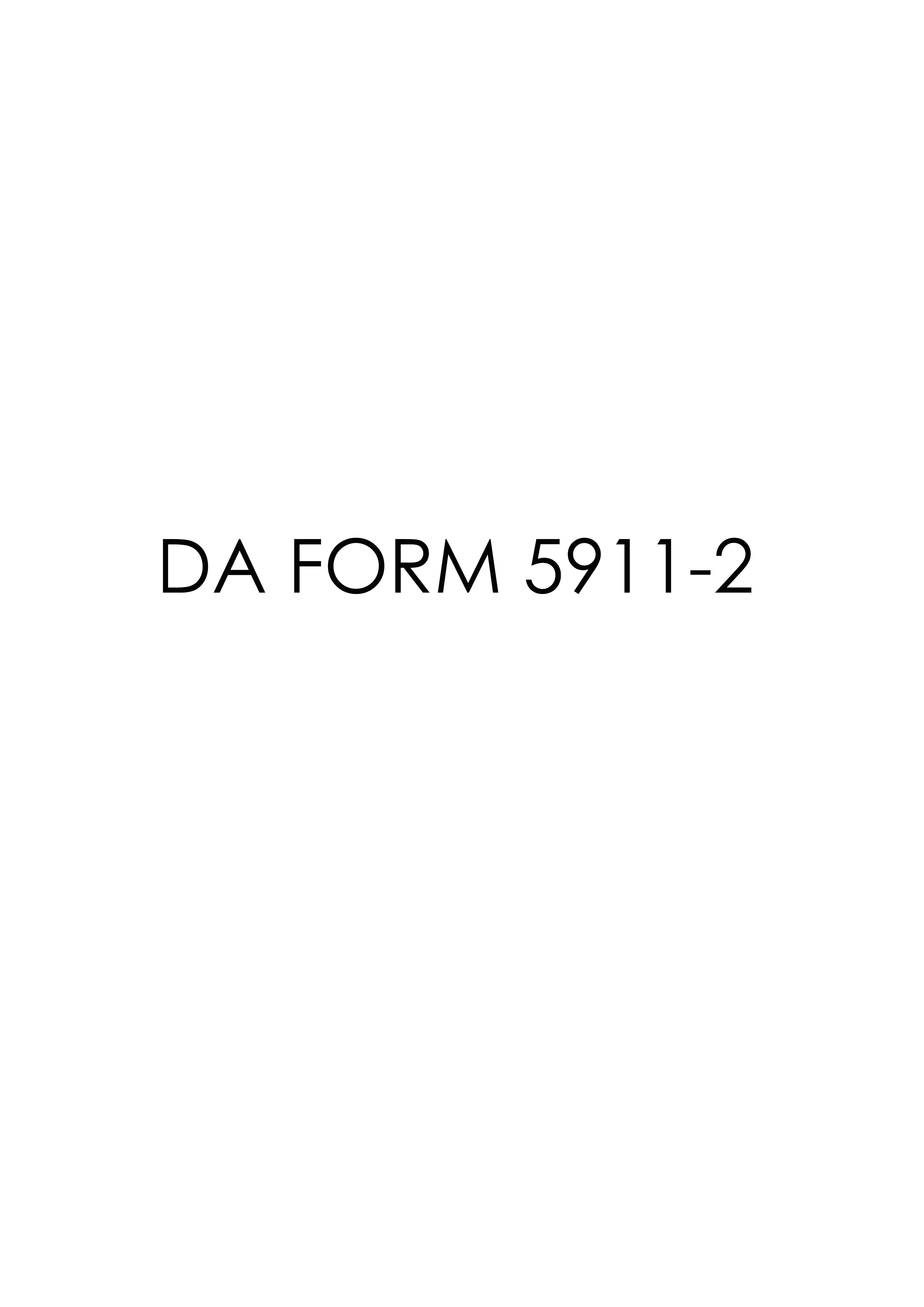 DA Form 5911-2 form preview