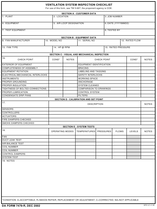 DA Form 7479-R form preview