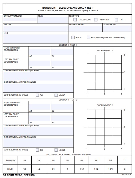 DA Form 7523-R form preview