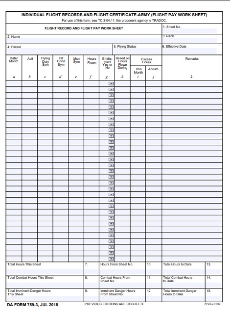 DA Form 759-3 form preview