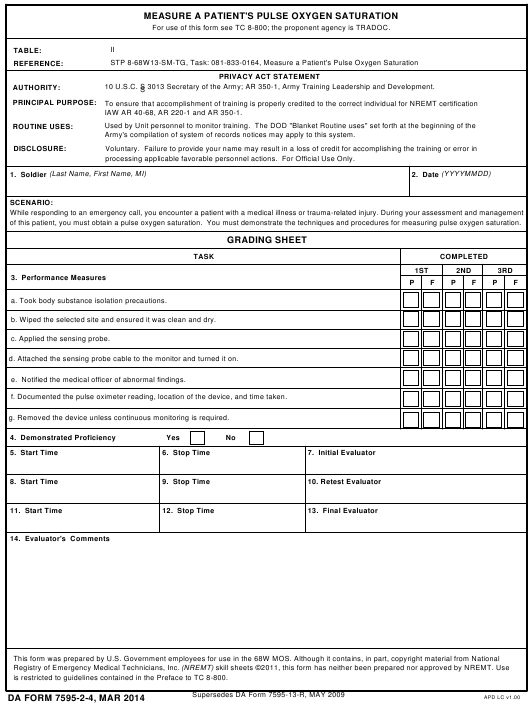 DA Form 7595-2-4 form preview