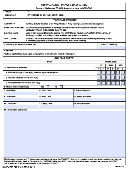 DA Form 7595-6-3 form preview